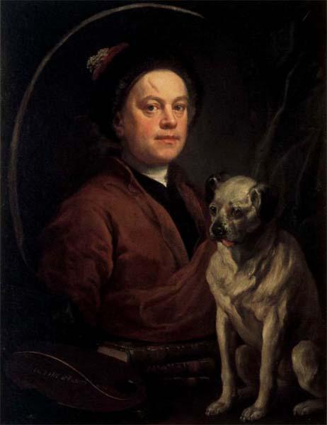 William Hogarth Self-Portrait with a Pug Germany oil painting art